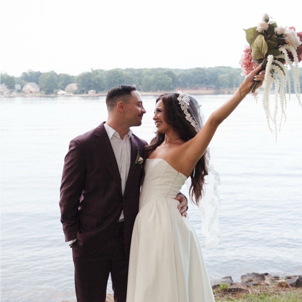 BHLDN Strapless Cream Dress - Picture 5 of 13